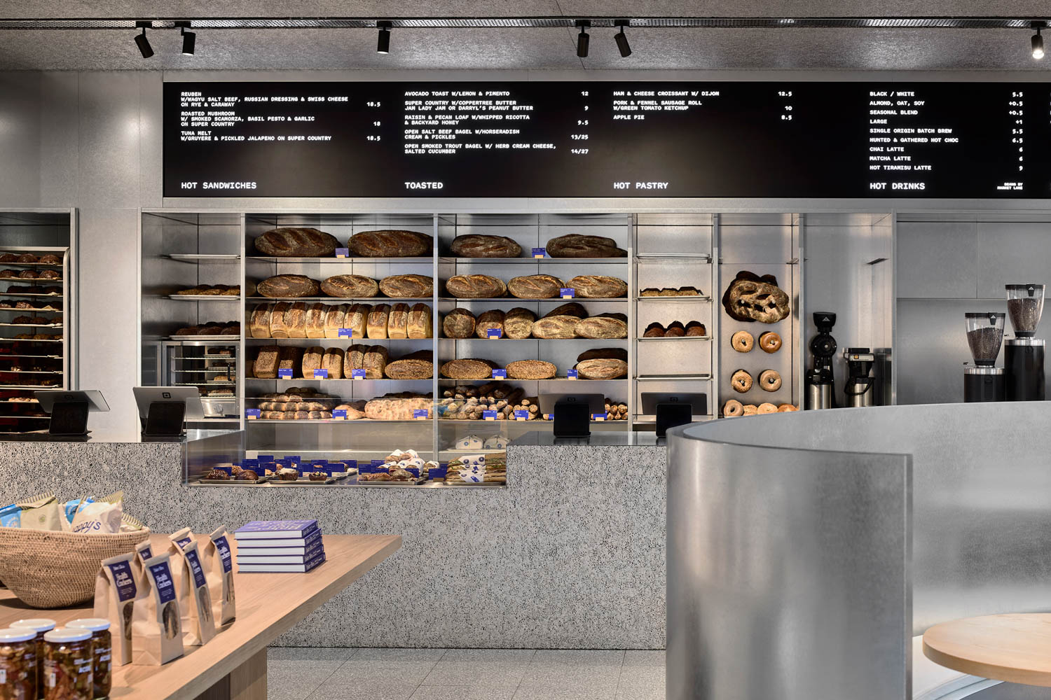 closeup of the bread and menu