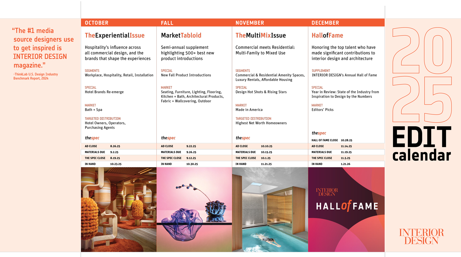 Interior Design 2025 October November December issues